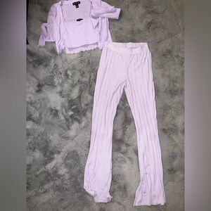 Primark Lilac Ribbed Knit Pants